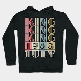 1968 - King July Retro Vintage Birthday Hoodie